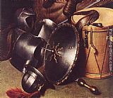 Officer of the Marksman Society in Leiden - detail by Gerrit Dou
